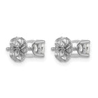 Sterling Silver Rhodium-Plated 1 ct Lab-Created Diamond VS+ F+, 4-Prong Stud Earrings
