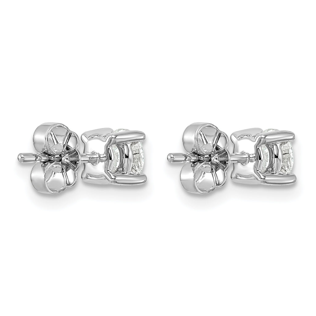 10K White Gold Lab-Created Diamond 4-Prong Stud Earrings