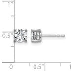 14K White Gold 1 ct Certified Lab-Created Diamond VS/SI+ G+, 4-Prong Stud Earrings