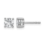 14K White Gold 1 ct Certified Lab-Created Diamond VS+ F+, 4-Prong Stud Earrings