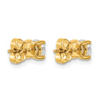 14K Yellow Gold 1 ct Certified Lab-Created Diamond VS+ F+, 4-Prong Stud Earrings