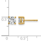 10K Yellow Gold Lab-Created Diamond 4-Prong Stud Earrings