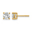 14K Yellow Gold 1 ct Lab-Created Diamond VS+ F+, 4-Prong Stud Earrings