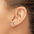14K White Gold 1 1/4 ct Lab-Created Diamond VS+ F+, 4-Prong Stud Earrings