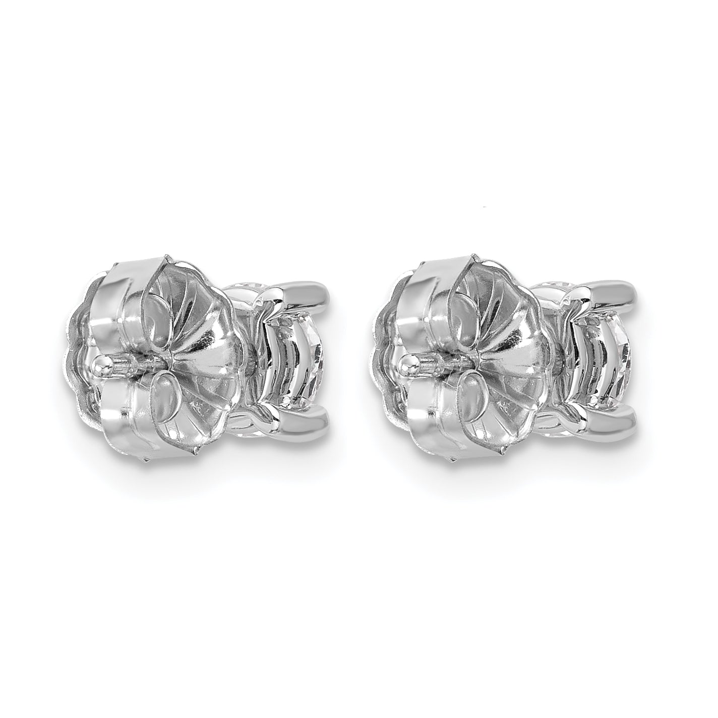 14K White Gold 1 1/4 ct Lab-Created Diamond VS+ F+, 4-Prong Stud Earrings