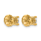 14K Yellow Gold 1 1/4 ct Lab-Created Diamond VS+ F+, 4-Prong Stud Earrings