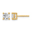 14K Yellow Gold 1 1/4 ct Lab-Created Diamond VS+ F+, 4-Prong Stud Earrings