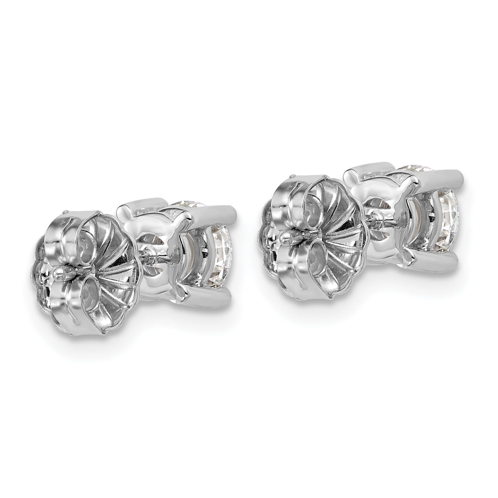 18K White Gold 1/2 ct Lab-Created Diamond VS+ F+, 4-Prong Stud Earrings