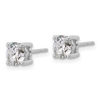Platinum 1 1/2 ct Lab-Created Diamond VS+ F+, 4-Prong Stud Earrings