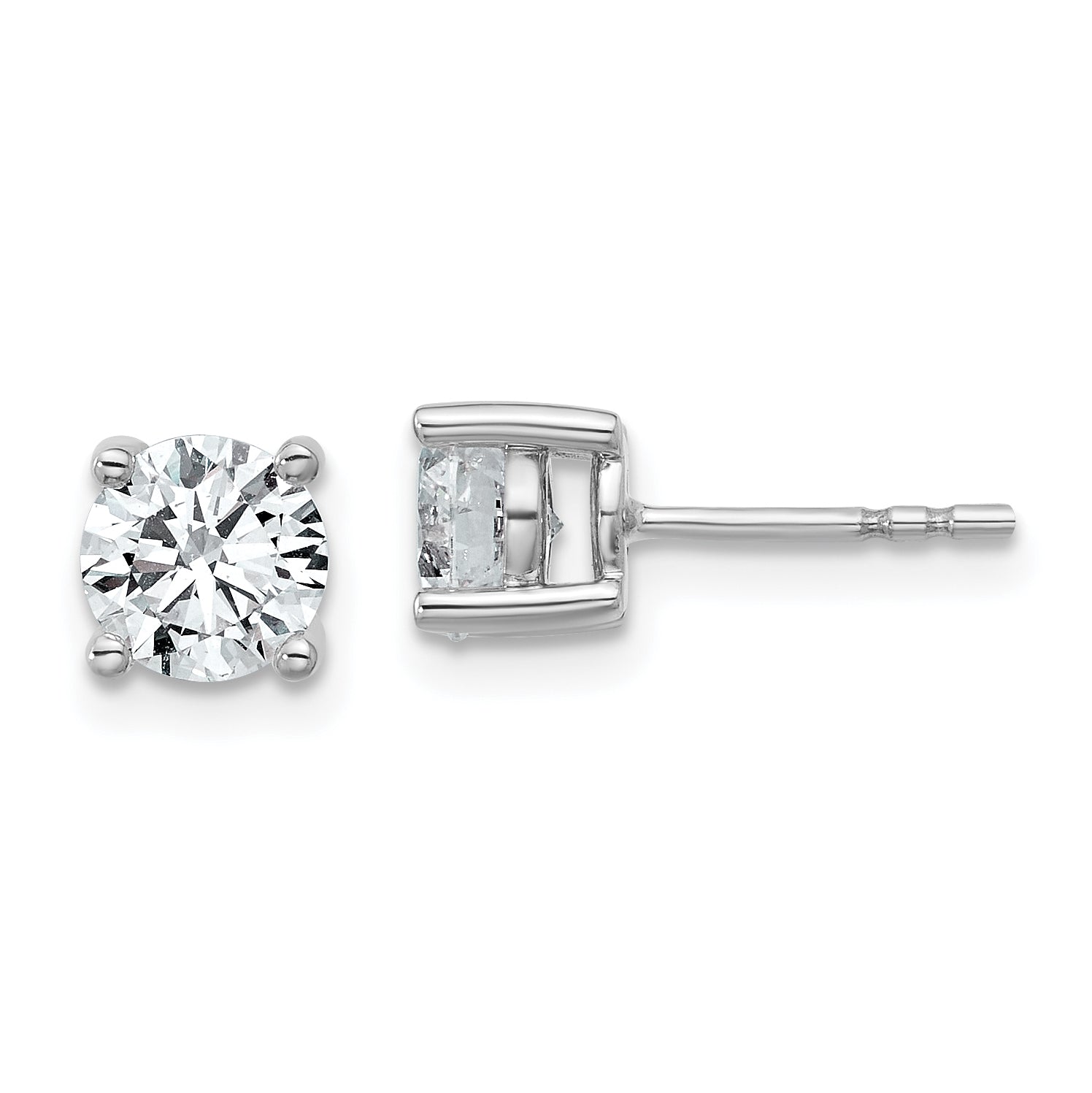 Platinum 1 1/2 ct Lab-Created Diamond VS+ F+, 4-Prong Stud Earrings Main image