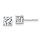 Platinum 1 1/2 ct Lab-Created Diamond VS+ F+, 4-Prong Stud Earrings