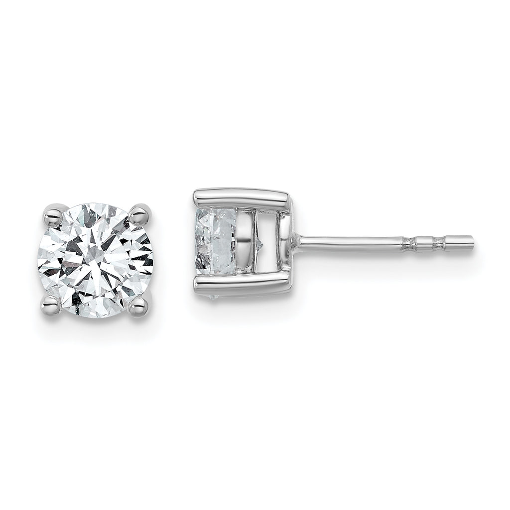 Platinum 1 1/2 ct Certified Lab-Created Diamond VS+ F+, 4-Prong Stud Earrings