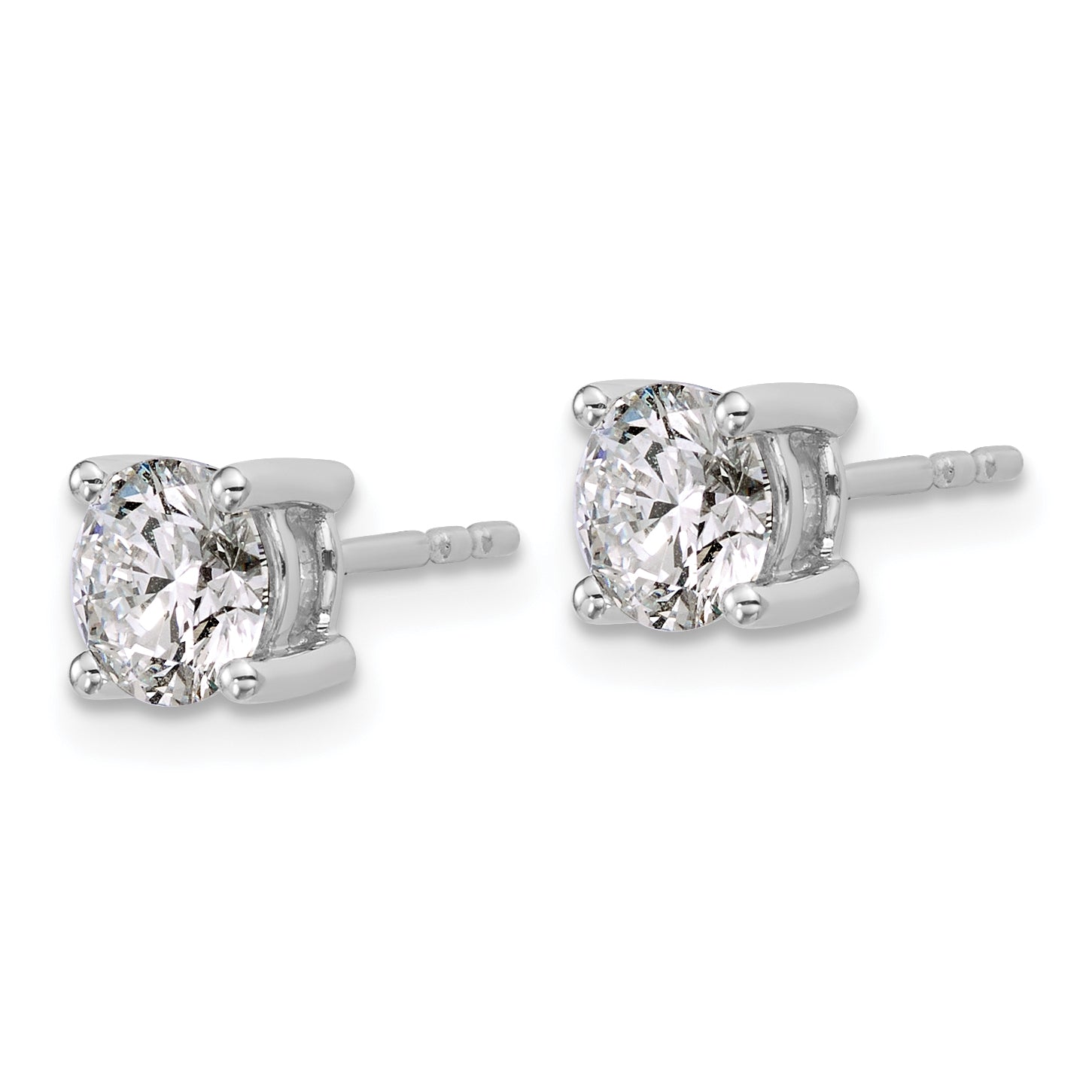 Sterling Silver Rhodium-Plated 1 1/2 ct Lab-Created Diamond VS/SI+ G+, 4-Prong Stud Earrings Secondary image