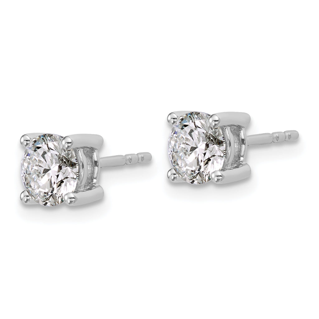Sterling Silver Rhodium-Plated 1 1/2 ct Lab-Created Diamond VS/SI+ G+, 4-Prong Stud Earrings