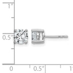14K White Gold 1 1/2 ct Certified Lab-Created Diamond VS/SI+ G+, 4-Prong Stud Earrings