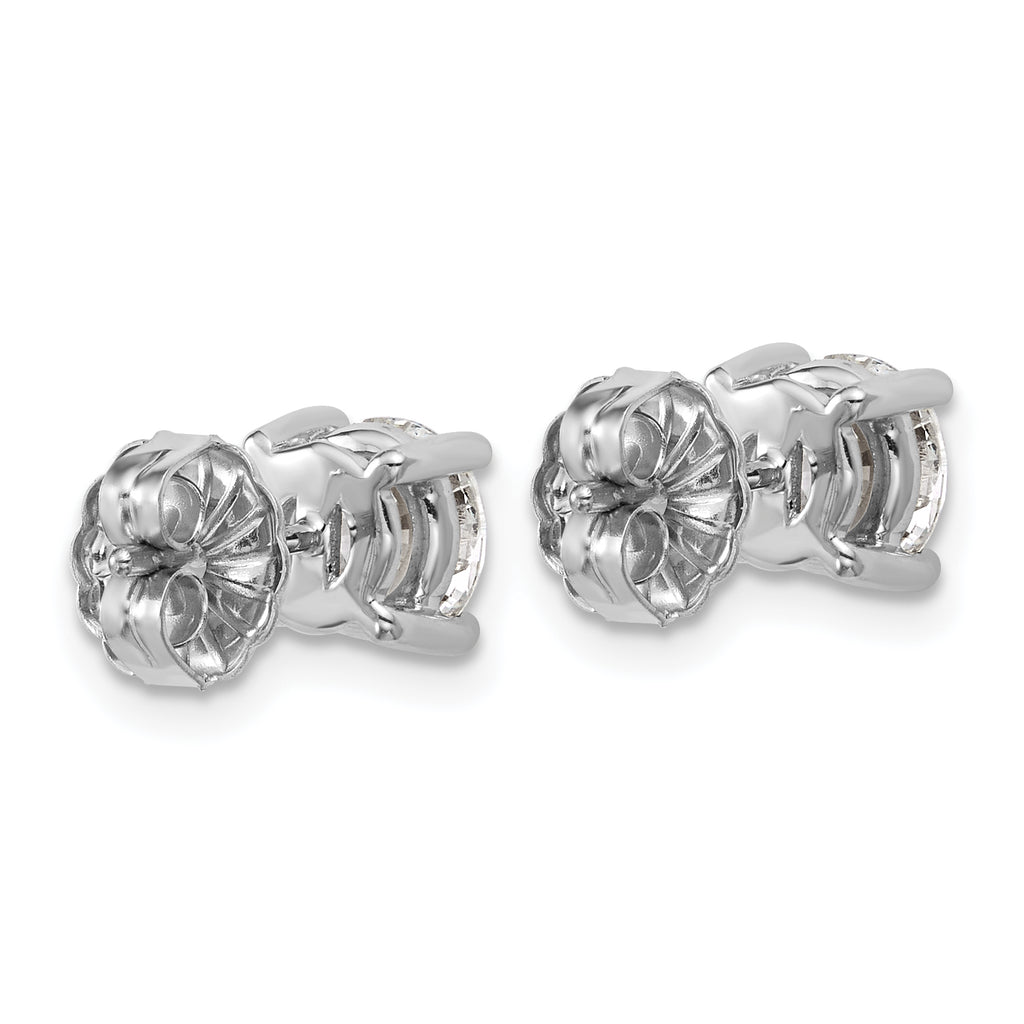 10K White Gold 2 ct Certified Lab-Created Diamond VS/SI+ G+, 4-Prong Stud Earrings