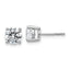 10K White Gold 2 ct Certified Lab-Created Diamond VS+ F+, 4-Prong Stud Earrings