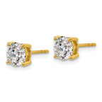 10K Yellow Gold 2 ct Certified Lab-Created Diamond VS/SI+ G+, 4-Prong Stud Earrings