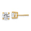 10K Yellow Gold 2 ct Certified Lab-Created Diamond VS/SI+ G+, 4-Prong Stud Earrings
