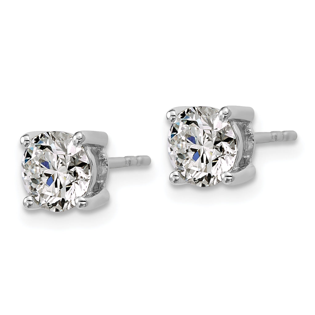 Platinum 2 ct Certified Lab-Created Diamond VS+ F+, 4-Prong Stud Earrings
