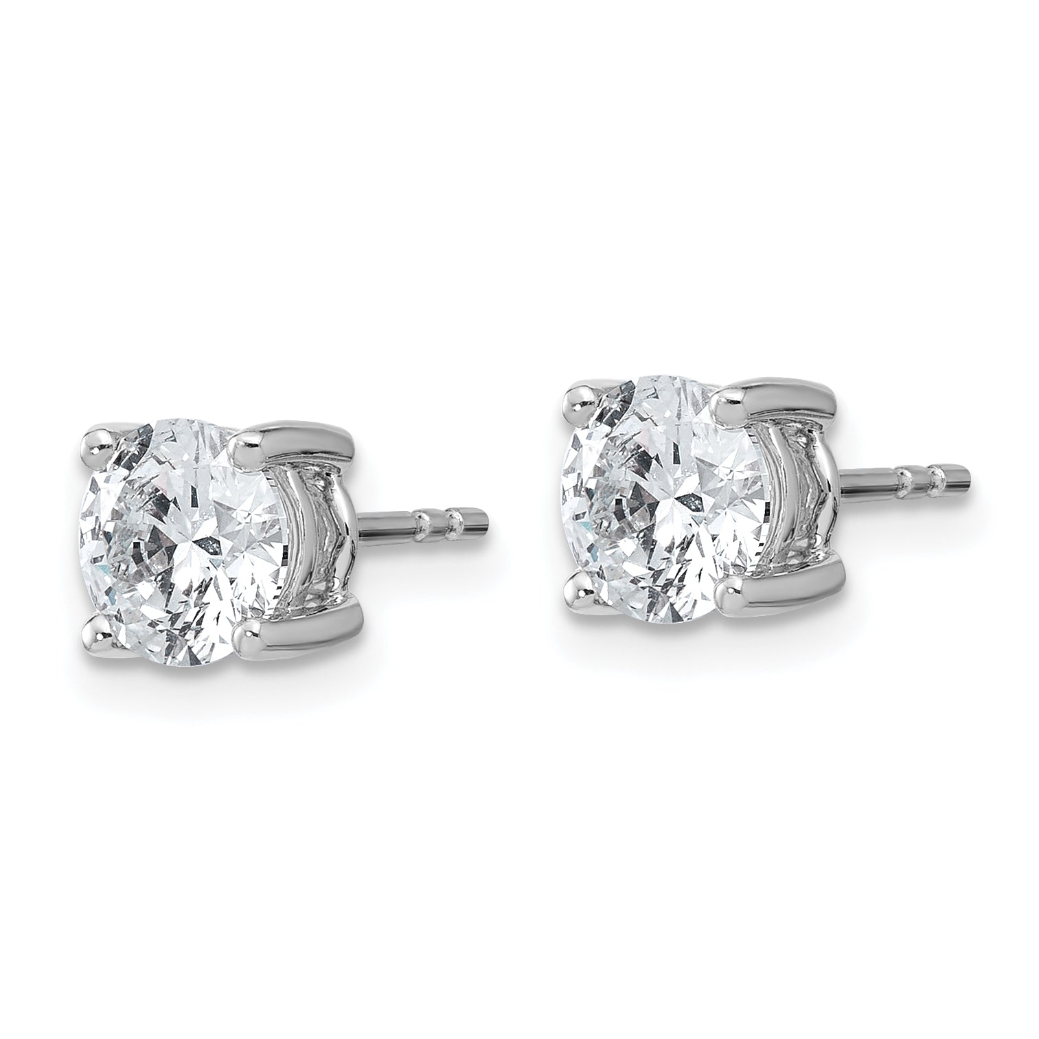 Diamond 2ctw Lab Grown VS/SI G-H 4 Prong Platinum Earrings