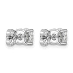 14K White Gold 2 ct Certified Lab-Created Diamond VS+ F+, 4-Prong Stud Earrings