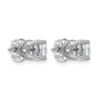 14k White Gold 2 carat Lab Grown Diamond VS/SI+ G+ Round Complete Four Prong Heavyweight Stud Earrings