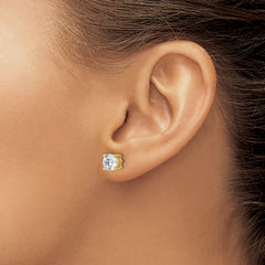 14k 2 carat Certified Lab Grown Diamond VS/SI+ G+ Round Complete Four Prong Heavyweight Stud Earrings