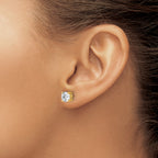 14K Yellow Gold 2 ct Lab-Created Diamond VS+ F+, 4-Prong Stud Earrings