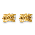 14K Yellow Gold 2 ct Lab-Created Diamond VS/SI+ G+, 4-Prong Stud Earrings