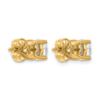14k 2 carat Certified Lab Grown Diamond VS/SI+ G+ Round Complete Four Prong Heavyweight Stud Earrings