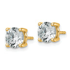 10K Yellow Gold 2 1/2 ct Lab-Created Diamond VS/SI+ G+, 4-Prong Stud Earrings