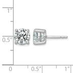 14K White Gold 2 1/2 ct Certified Lab-Created Diamond VS/SI+ G+, 4-Prong Stud Earrings