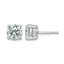 14K White Gold 2 1/2 ct Certified Lab-Created Diamond VS+ F+, 4-Prong Stud Earrings