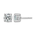 14K White Gold 2 1/2 ct Lab-Created Diamond VS/SI+ G+, 4-Prong Stud Earrings