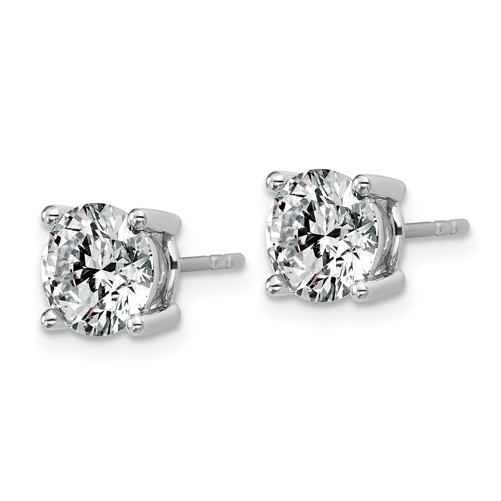 Platinum 3 ct Lab-Created Diamond VS+ F+, 4-Prong Stud Earrings