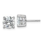 Platinum 3 ct Certified Lab-Created Diamond VS+ F+, 4-Prong Stud Earrings
