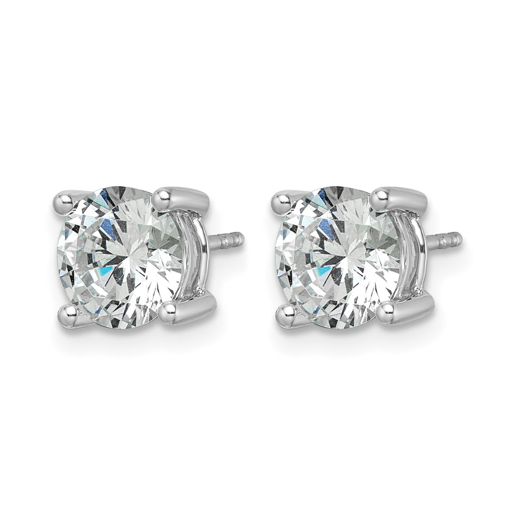 14K White Gold 3 ct Certified Lab-Created Diamond VS+ F+, 4-Prong Stud Earrings