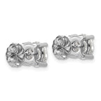 14K White Gold 3 ct Certified Lab-Created Diamond VS+ F+, 4-Prong Stud Earrings