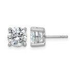 14K White Gold 3 ct Lab-Created Diamond VS/SI+ G+, 4-Prong Stud Earrings