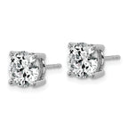 10K White Gold 4 ct Certified Lab-Created Diamond VS+ F+, 4-Prong Stud Earrings