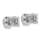 10K White Gold 4 ct Certified Lab-Created Diamond VS+ F+, 4-Prong Stud Earrings