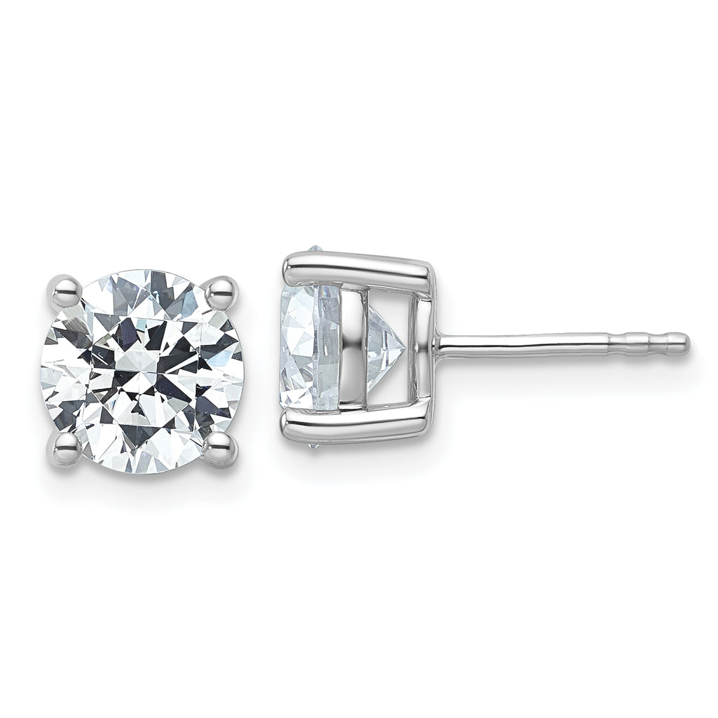 Platinum 4 ct Certified Lab-Created Diamond VS+ F+, 4-Prong Stud Earrings