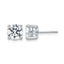 14K White Gold 4 ct Lab-Created Diamond VS+ F+, 4-Prong Stud Earrings