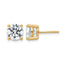 14K Yellow Gold 4 ct Lab-Created Diamond VS+ F+, 4-Prong Stud Earrings