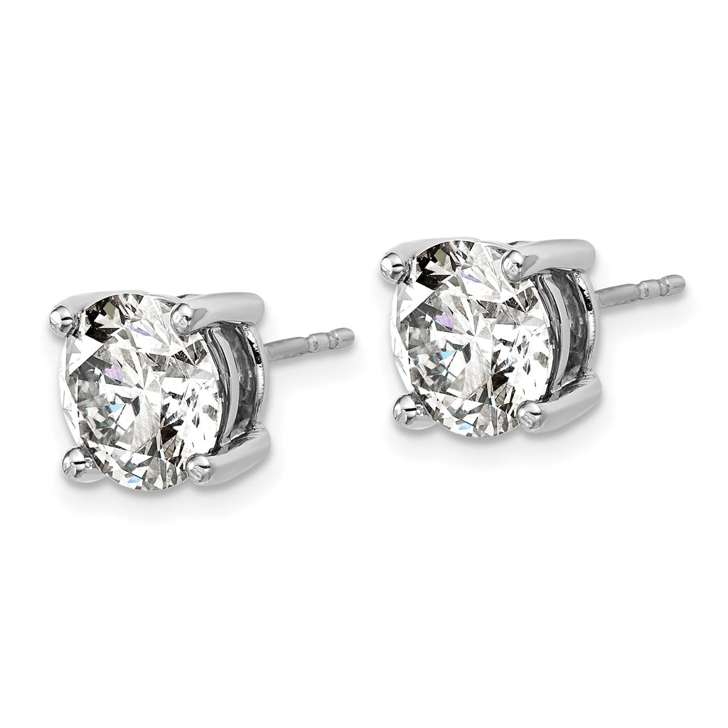Platinum 5 ct Certified Lab-Created Diamond VS+ F+, 4-Prong Stud Earrings