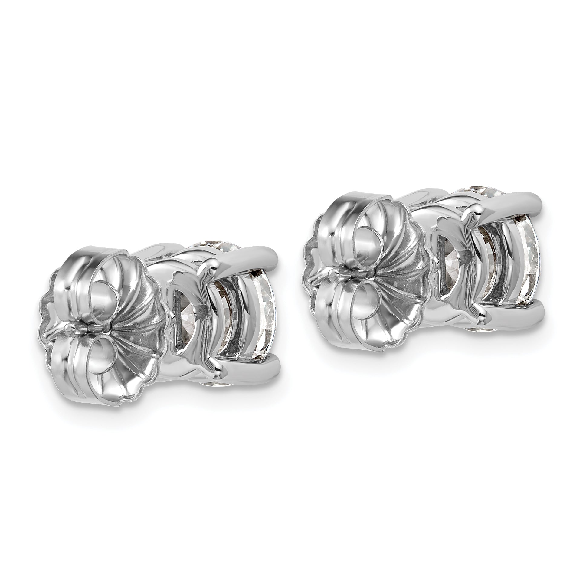 Platinum 5 ct Lab-Created Diamond VS+ F+, 4-Prong Stud Earrings