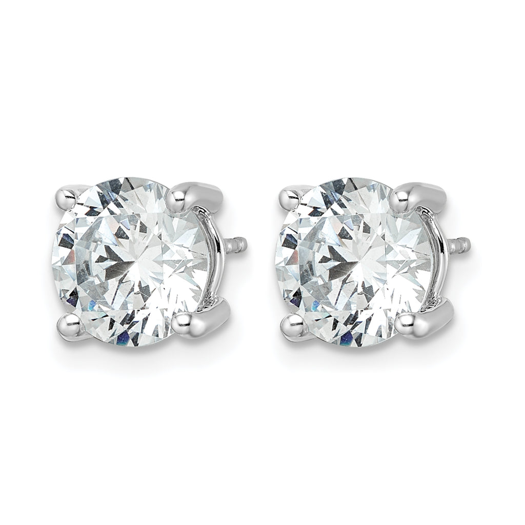 14K White Gold 5 ct Certified Lab-Created Diamond VS/SI+ G+, 4-Prong Stud Earrings