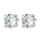 14K White Gold 5 ct Lab-Created Diamond VS/SI+ G+, 4-Prong Stud Earrings