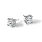 14K White Gold 5 ct Certified Lab-Created Diamond VS/SI+ G+, 4-Prong Stud Earrings